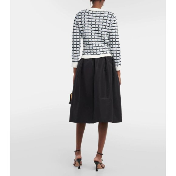 NWT Veronica Beard Lavigne Check Knit Jacket Blue Black White Size Small - Picture 10 of 14